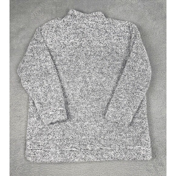 Soft Surroundings Gray Luxe Sherpa 1/4 Zip Pull Over Sweater Size XL Soft Comfy - Picture 2 of 9